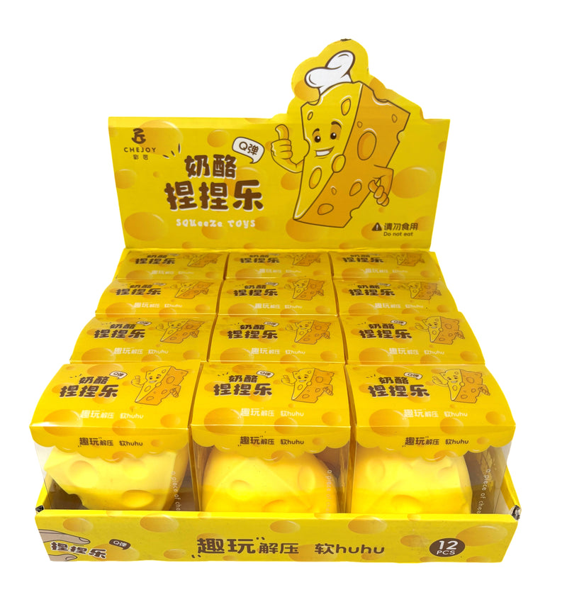 Squishy Toy - Cheese - 12pcs/Display