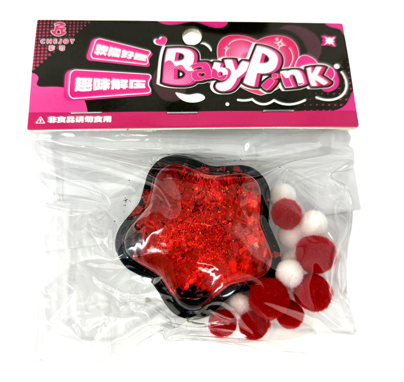 Squishy Toy -Glitter Star - 12pcs/Display