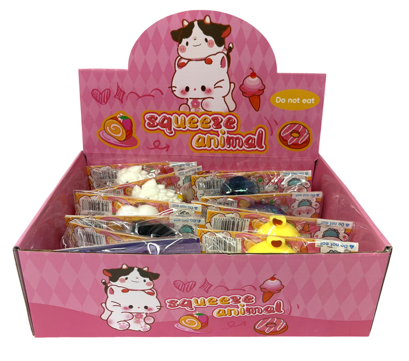 Squishy Toy - Mixed Animals- 12pcs/Display