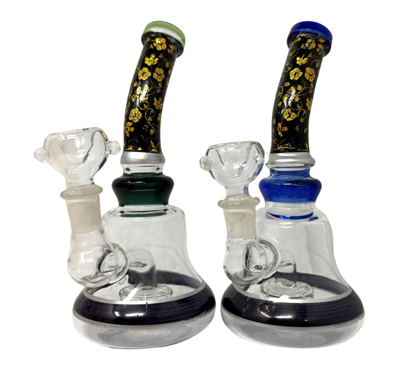 7.5" Waterpipe Curved Neck Color Trim Lip with Showerhead