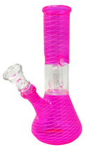 8" Webbing Designs Straight Neck Dome Perc with Ice Catcher  - Assorted Colors