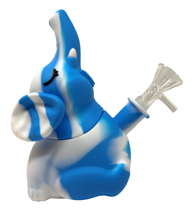 6" Elephant Silicone Bong- Assorted design