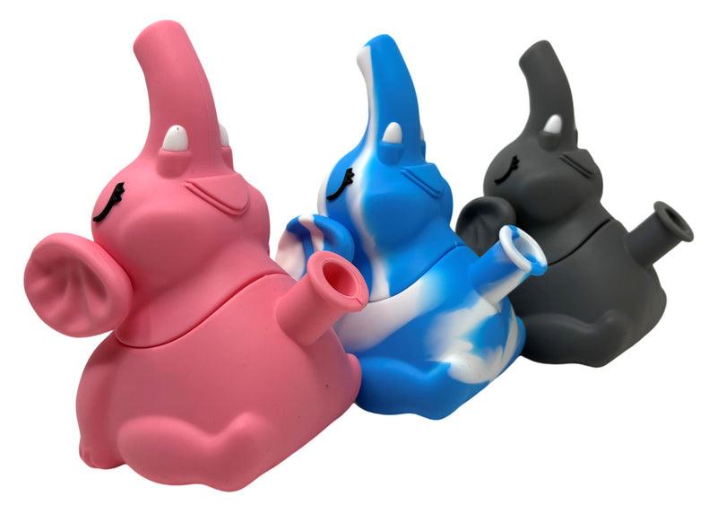 6" Elephant Silicone Bong- Assorted design