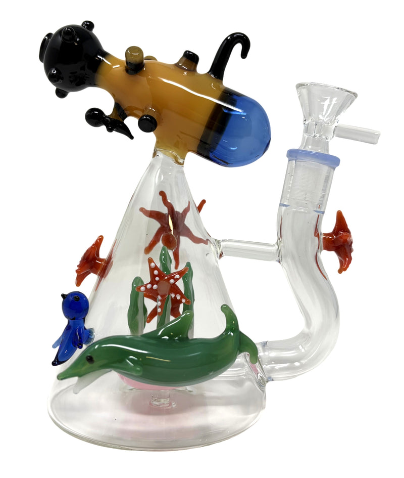 6.5" Undersea Adventure Glass Water Pipe (Limited Edition)