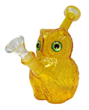 6" Owl Glow Glass Water Pipe - Assorted design