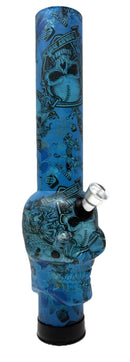 10" Graphic Series, Skull Fusion Acrylic Water Pipe - Assorted color