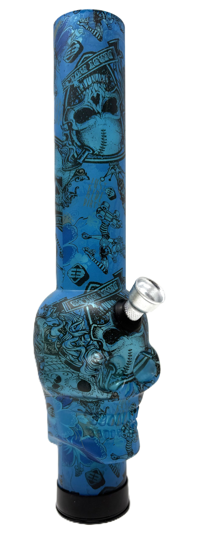 10" Graphic Series, Skull Fusion Acrylic Water Pipe - Assorted color
