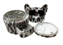 3D Bulldog Head Metal Herb Grinder Display – Animal Design 4-Piece Grinders (6 Styles)