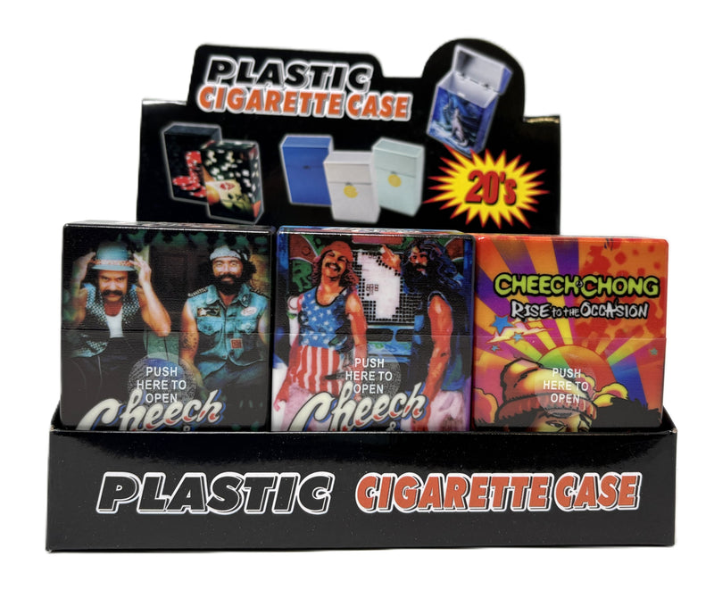 Cheech & Chong Plastic Cigarette Case Display- 12pcs a box
