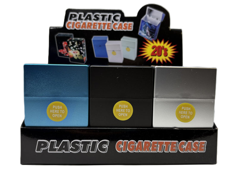 Premium Push-Open Plastic Cigarette Case-12pcs/box