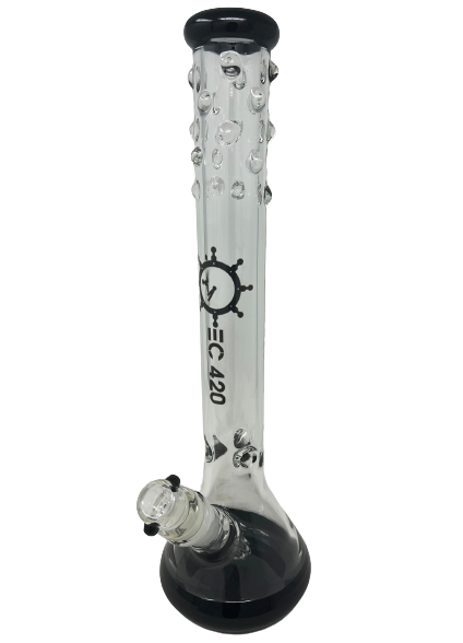 EC420 15.5" 7mm Glass Dots Beaker Water Pipe