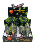 3.5" Leaf Design Metal Pipe w/ Screen - 12Pcs/Display