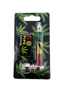 3.5" Leaf Design Metal Pipe w/ Screen - 12Pcs/Display