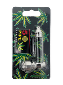 2.5" Leaf Design Metal Pipe w/ Screen - 12Pcs/Display