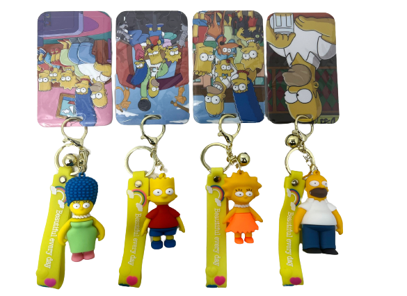 Simps Keychain with Cardholder - 8pcs Assorted