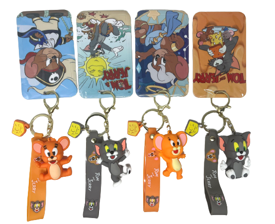 T&J Keychain with Cardholder - 12pcs Assorted