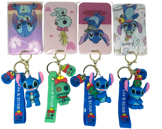 L&S Keychain with Cardholder - 12pcs Assorted