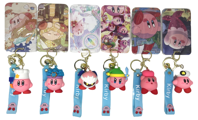 Kirby Keychain with Cardholder - 12pcs Assorted