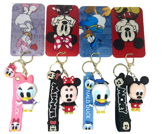 Mick Mouse Clubhouse Keychain with Cardholder - 12pcs Assorted