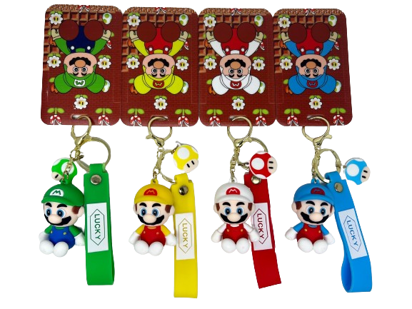 Super Mar Keychain with Cardholder - 12pcs Assorted