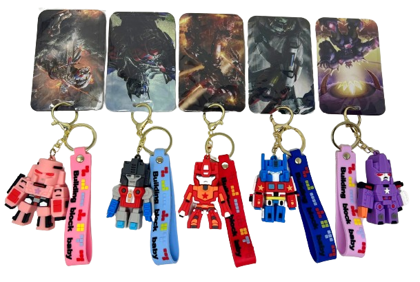 Transformers Toys Keychain with Cardholder- 12pcs Assorted