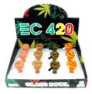 Stripes with Handle 14mm Male Glass Bowl Tray - 12pcs/Display