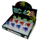 Helix Horn 14mm Male Glass Bowl Tray - 12pcs/Display