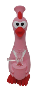 7" Screaming Chicken Silicone Water Pipe