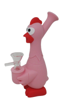 7" Screaming Chicken Silicone Water Pipe