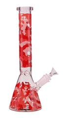 EC420 12" 5mm Pink Camouflage Beaker Water Pipe
