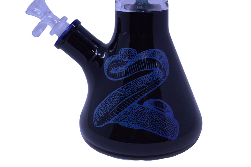 14" 7mm Infyniti Blue Cobra Beaker