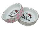 🎀Unique ✨Magical Bling Kitty Ceramic Ashtray – Rhinestone Trim Luxury Design Assorted Colors