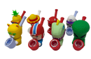 🎉🔥 4" Mini Cartoon Silicone Glass Pipe – Assorted Character 8pcs/display