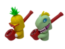 🎉🔥 4" Mini Cartoon Silicone Glass Pipe – Assorted Character 8pcs/display