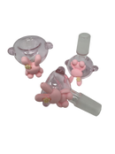 🐰💗 14mm Pink 3D Bunny Glass Bowl  – Cute Floral Limited Edition 🌸