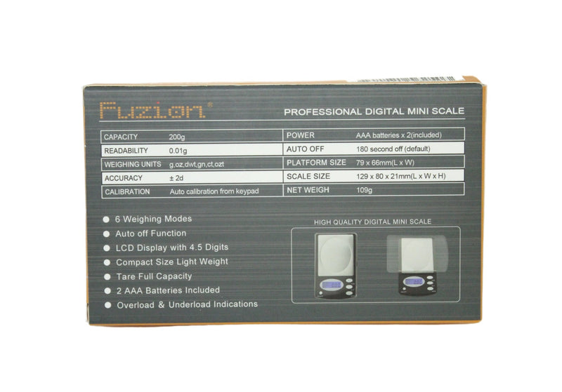 Fuzion WH-200 Professional Digital Mini Scale, 200 X 0.01G