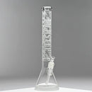 18” 9mm Castle Glassworks Lines Ultra Durable Beaker