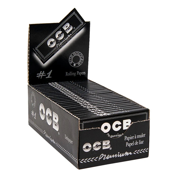 OCB Premium Black Singe Wide - 50 Packs/Box