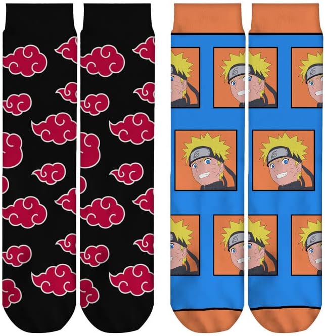 Licensed 2pk Funky Socks - Naruto