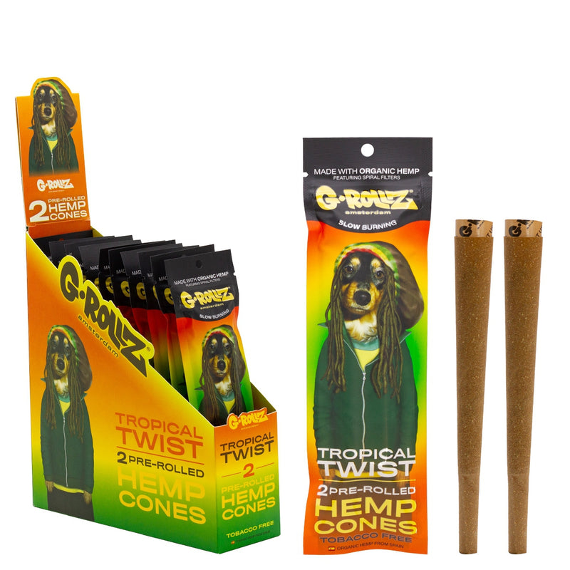 G-ROLLZ 2x Pre-Rolled Hemp Cones - 12 Packs/Display