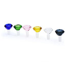 14mm Male Diamond Cut Glass Bowl - Assorted Colour