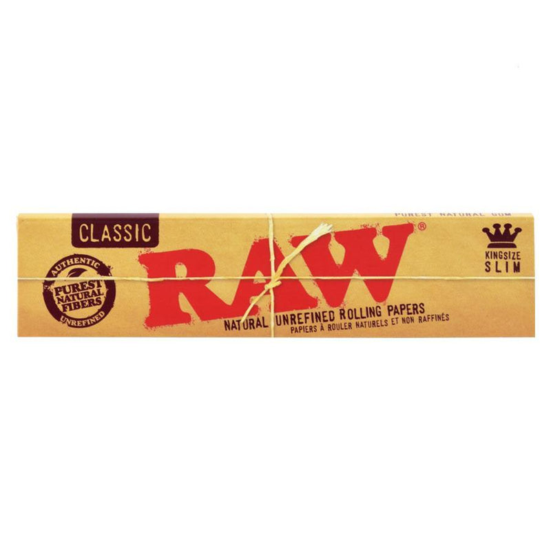 RAW Classic King Size Slim Rolling Papers - 50 Packs/Box