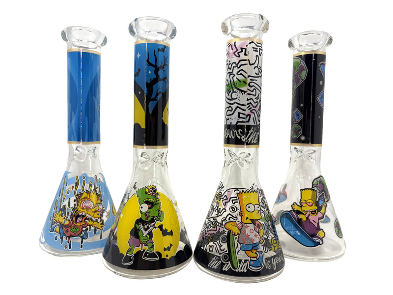 10" Simpsons Beaker Water Pipe - Assorted Designs