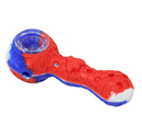 4.5" Honeycomb Silicone Pipe with Titanium Nail - Assorted Design