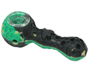 4.5" Honeycomb Silicone Pipe with Titanium Nail - Assorted Design
