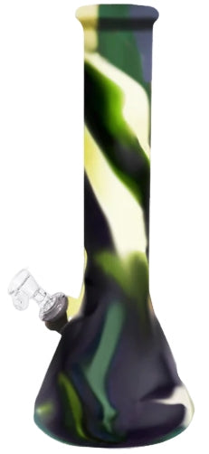 12" Silicone Water Pipe with Beaker Base - Assorted Color