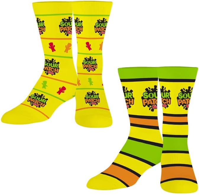 Licensed 2pk Funky Socks - Sour Patch Kids