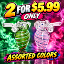 🔥Bundle Deal - BUY 2 FOR $5.99 - Spiral Nose Elephant Glass Hand Pipe - Assorted Colors