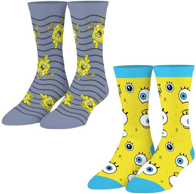 Licensed 2pk Funky Socks - Spongebob - Assorted Design