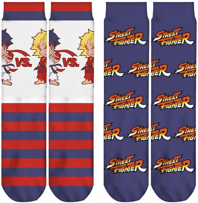 Licensed 2pk Funky Socks - Street Fighter